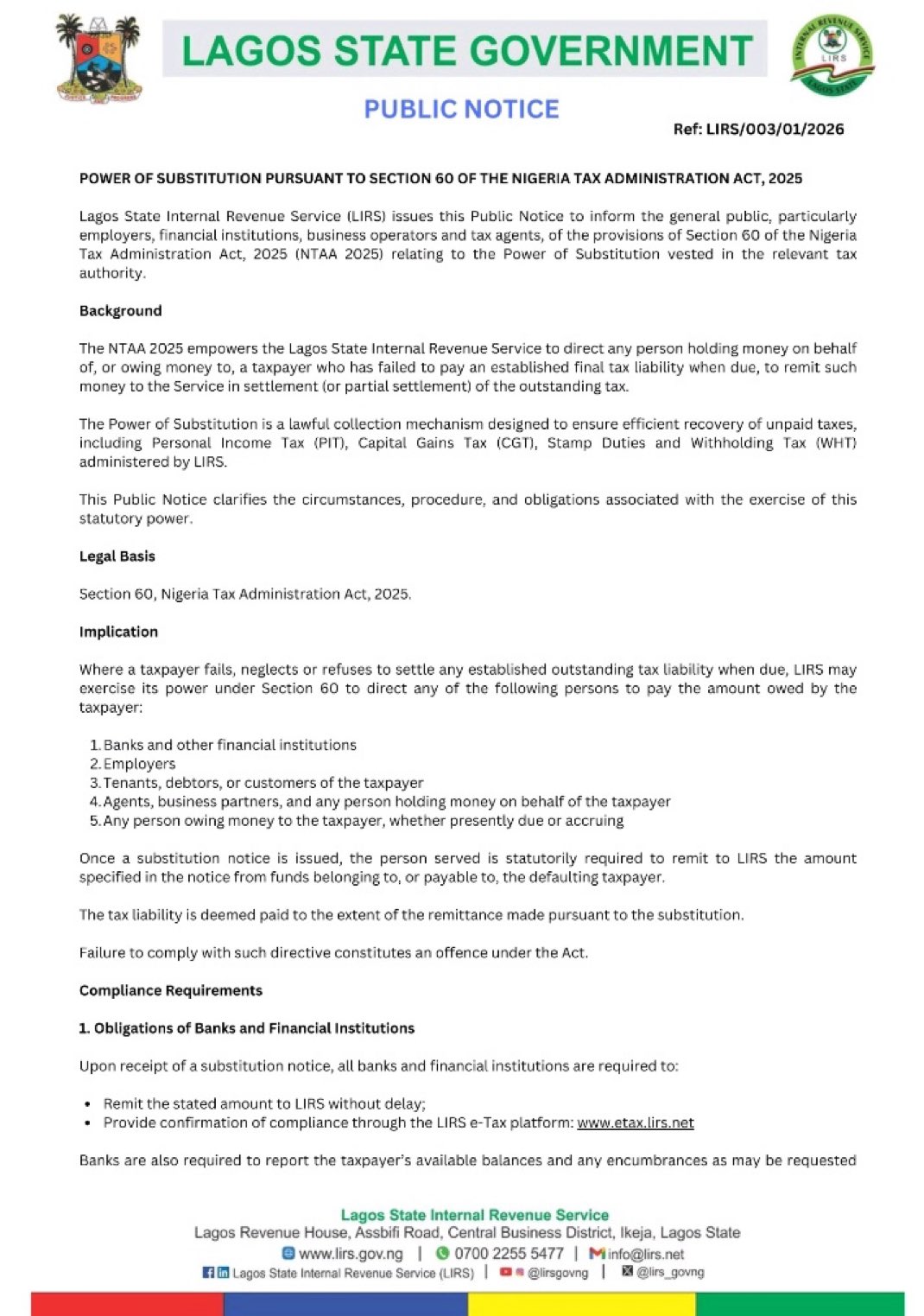 LIRS Power of Substitution: What Every Lagos Business Owner Must Know in 2026